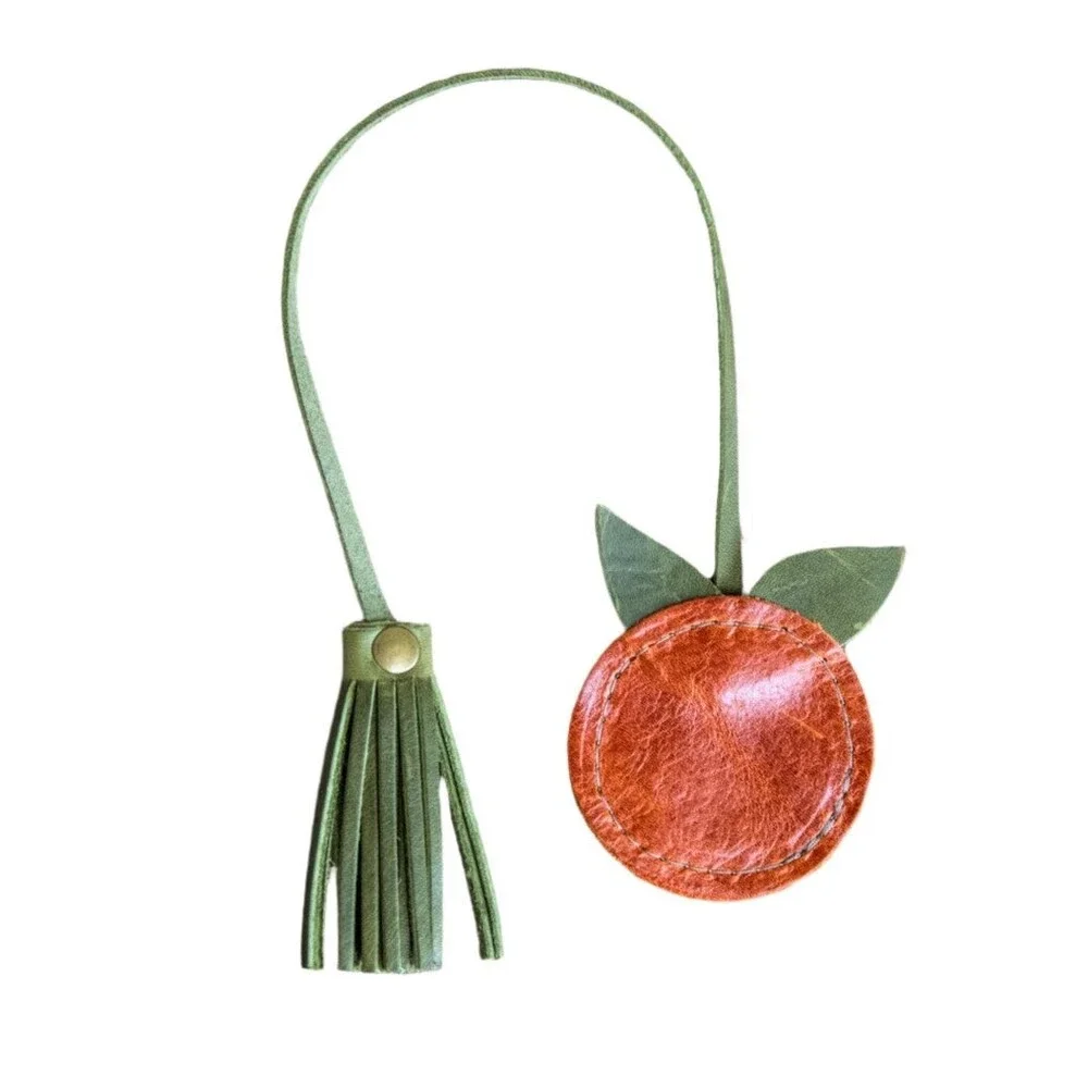 Leather Bookmark * Fruit Themed * Tassel